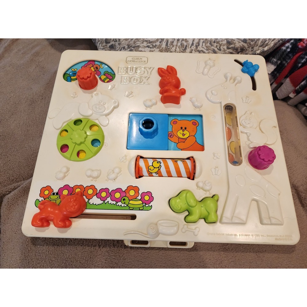 Vintage Child Guidance Busy Box Activity Board Baby Toy Made in USA
